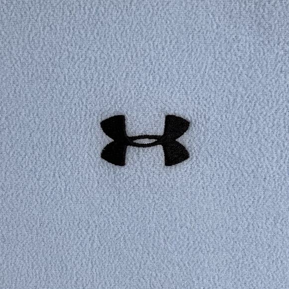 Under Armour Women's  XL Fleece 1/4 Zip Pullover Sweater Light Blue UA Logo - Picture 3 of 13